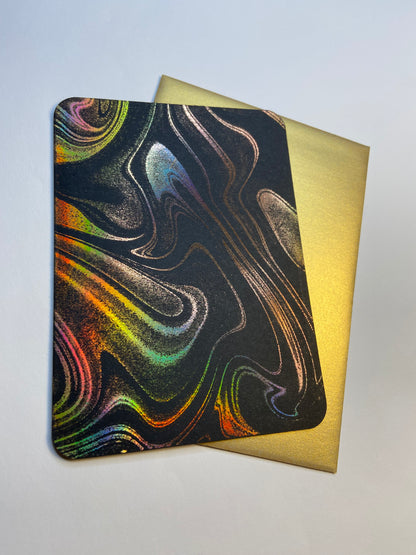 Ghost Liquid - Carte de vœux estampée