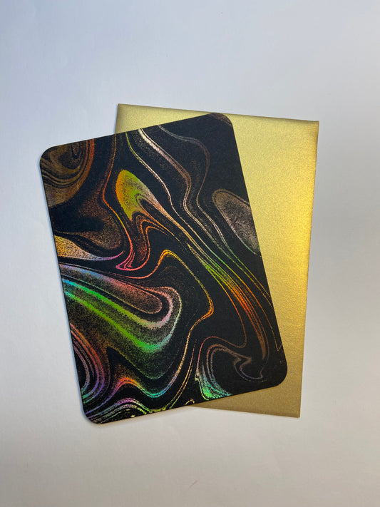 Ghost Liquid - Carte de vœux estampée