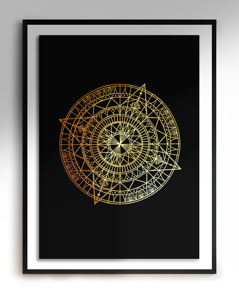 Space Mandala - Impression Estampée